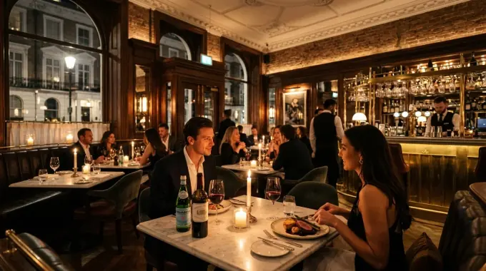 Heliot Steak House balcony dining overlooking the Grand Rotunda at The Hippodrome Casino London